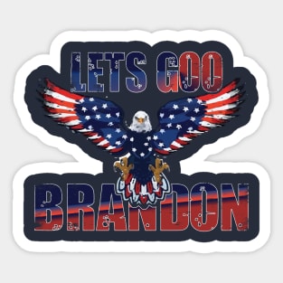 lets go brandon vintage grunge look Sticker